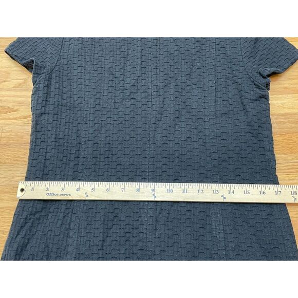 Ann Taylor Women's 10 Black Dress Career Sheath Textured Button Detail Cocktail - Picture 8 of 8